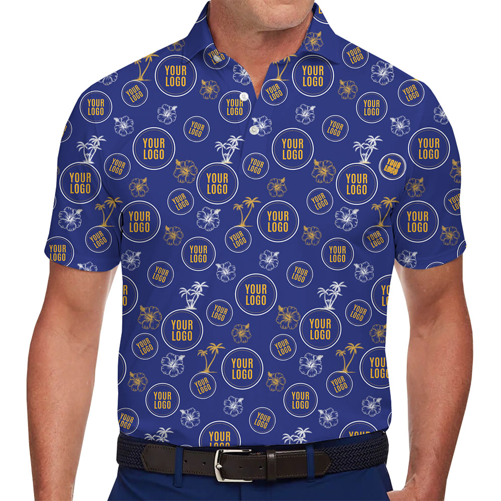 Company Event Tropical Logo Collared Polo Shirt - variant image 1