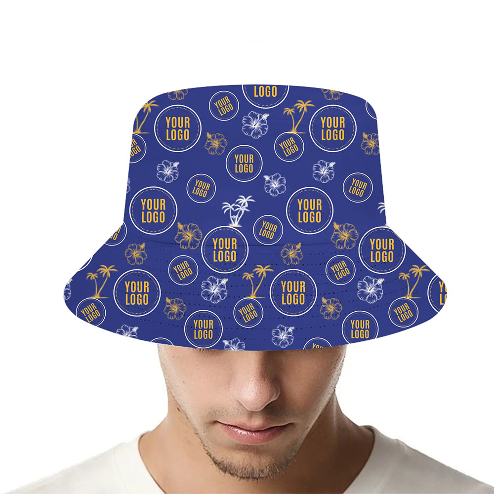Custom Branded Palm And Hibiscus Bucket Hat - variant image 1