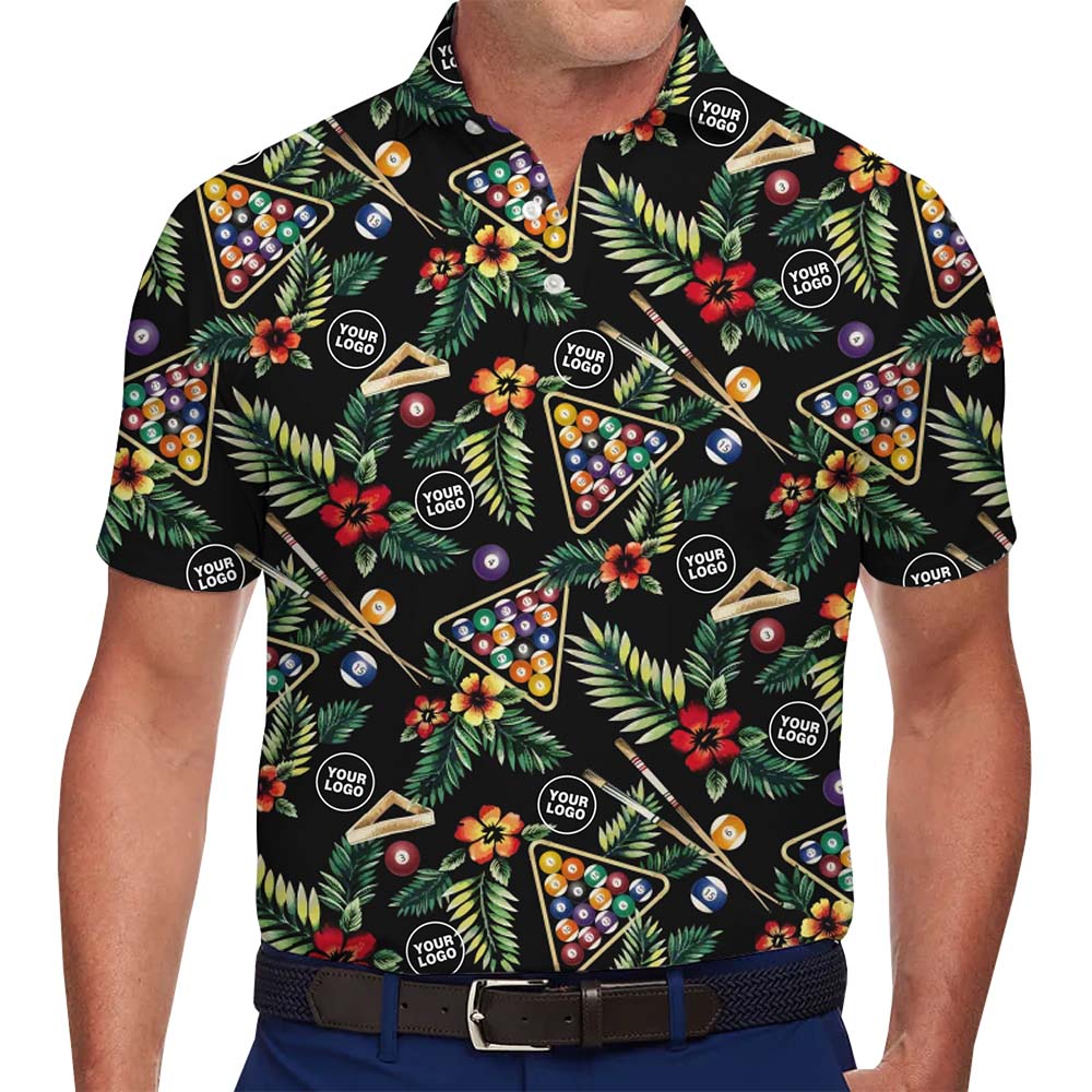 Custom Tropical Billiard Polo Shirts With Plus Size - variant image 1