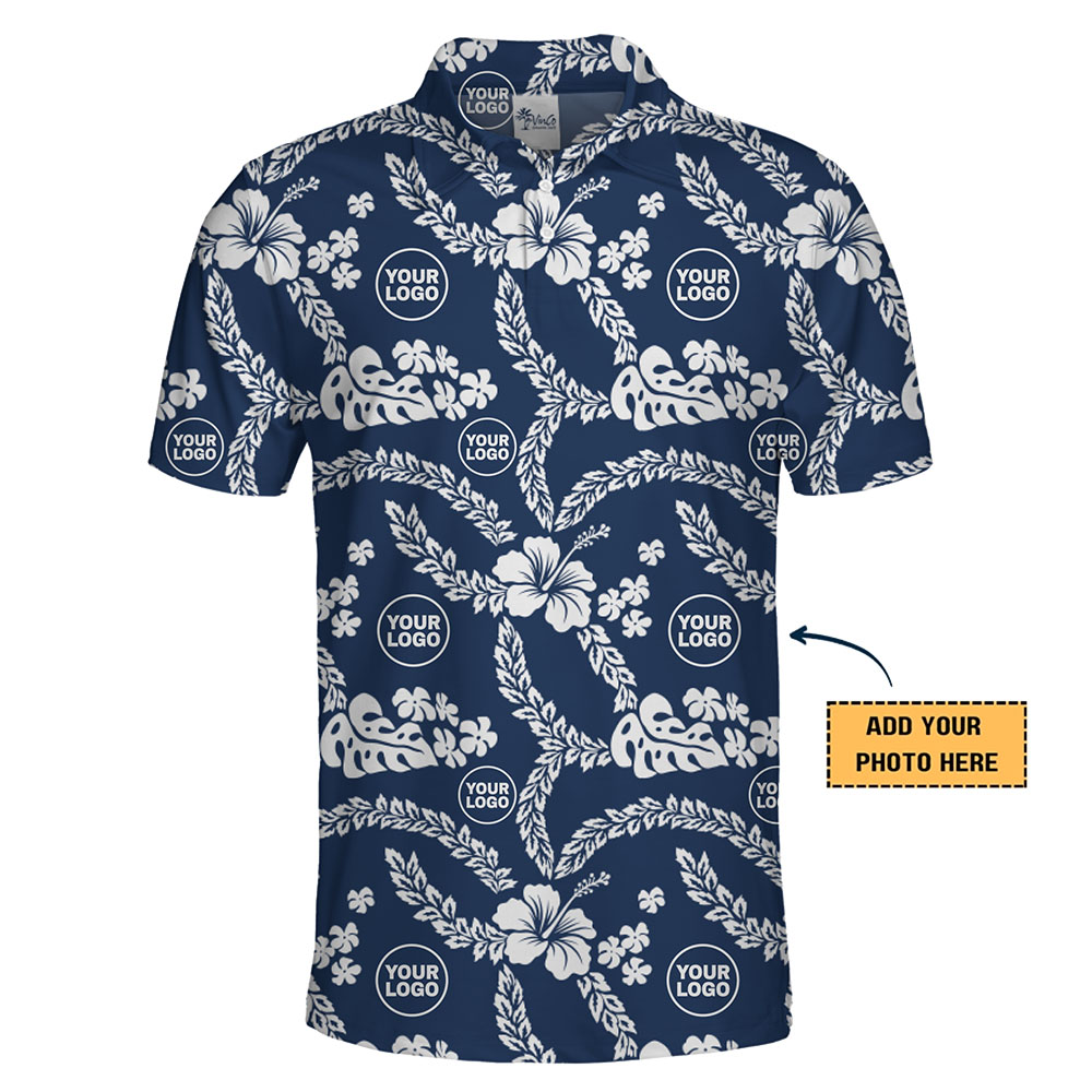 [Live Preview] Custom Company Logo Tropical Polo Shirt