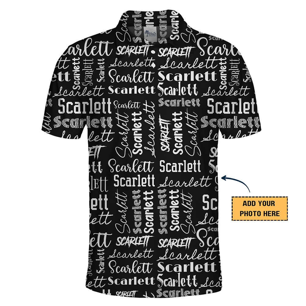 [Live Preview] Personalized Name Polo Shirt All Over Print