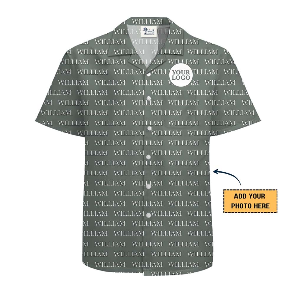 All Over Print Hawaiian Shirt With Instant Custom Name And Logo