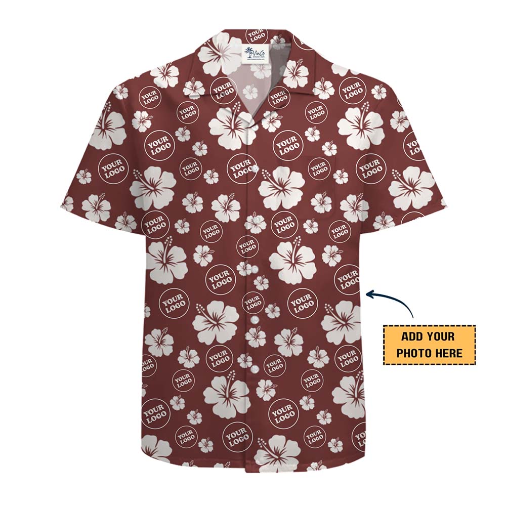 Hibiscus All Over Print Hawaiian Shirt With Custom Logo
