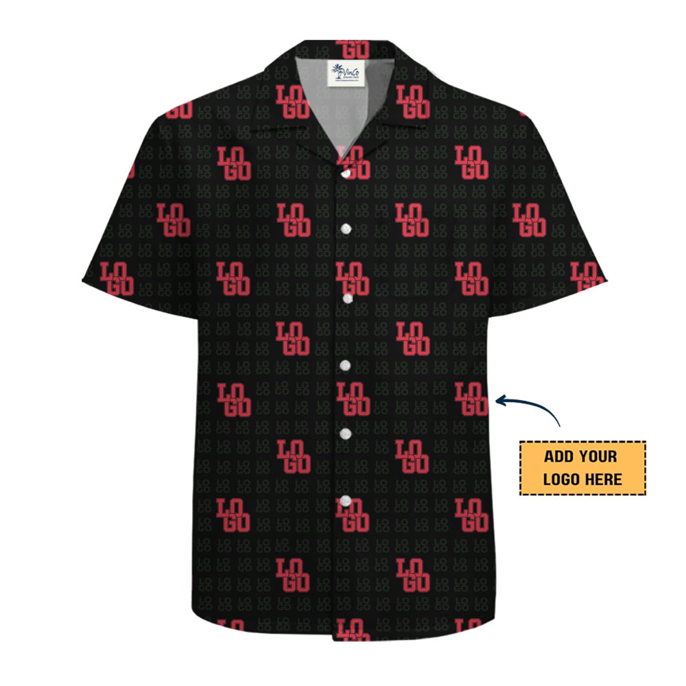 Custom Logo Pattern Hawaiian Shirt