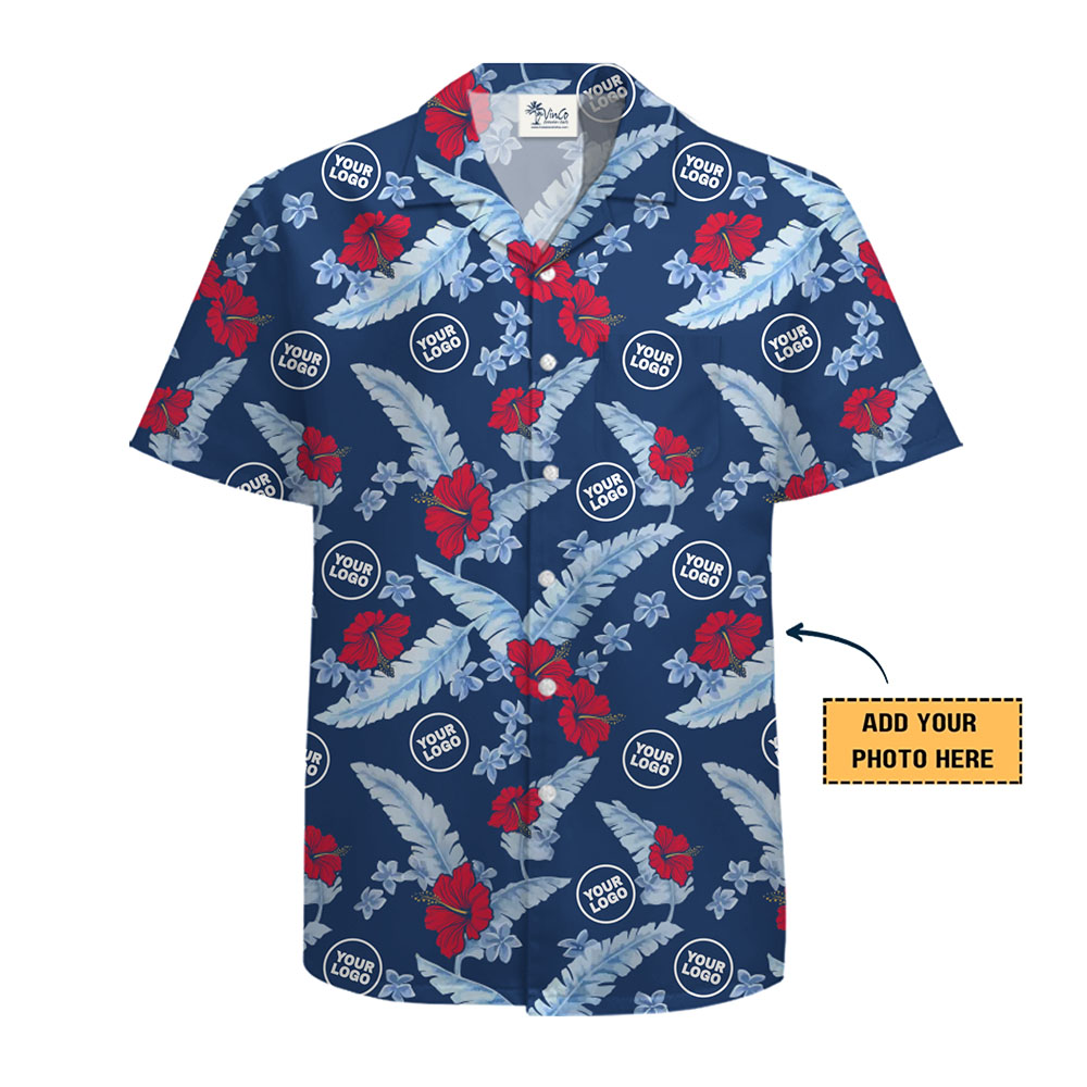 [Live Preview] Design Your Own Custom Floral Hawaiian Shirt With Logo