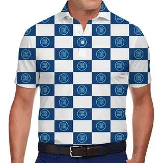 [11 Colors] Custom Checkered Golf Polo Shirt With Business Logo
