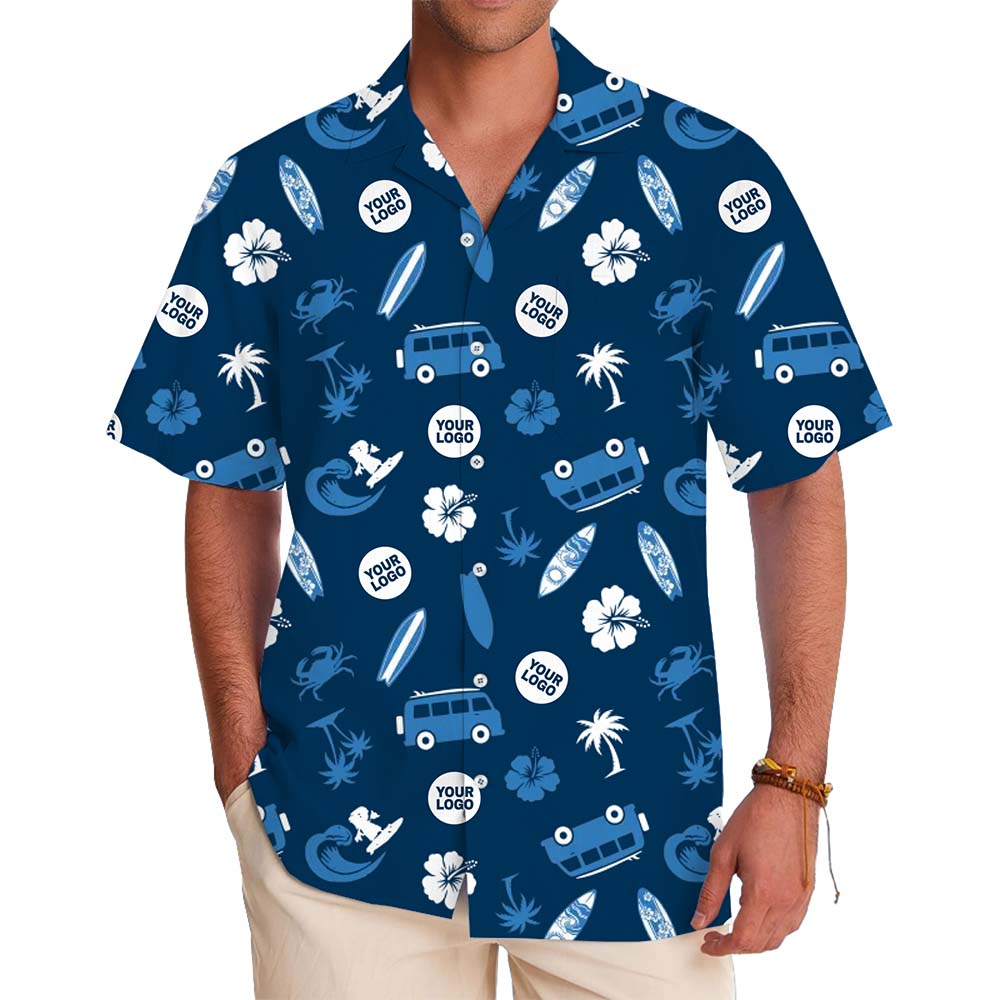 Custom Blue Beach Shirts With Instant Preview - variant image 1