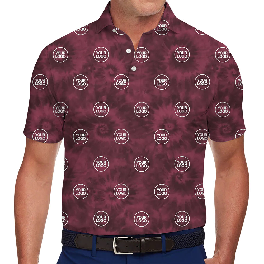 Tie Dye Brand Bloom Collared Polo Shirt With Preview - variant image 1