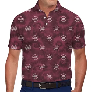 Tie Dye Brand Bloom Collared Polo Shirt With Preview