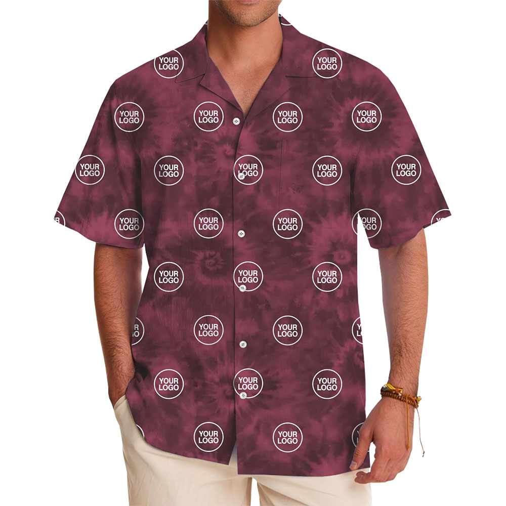 Custom Logo Tie‑Dye Hawaiian Shirt With Preview - variant image 1