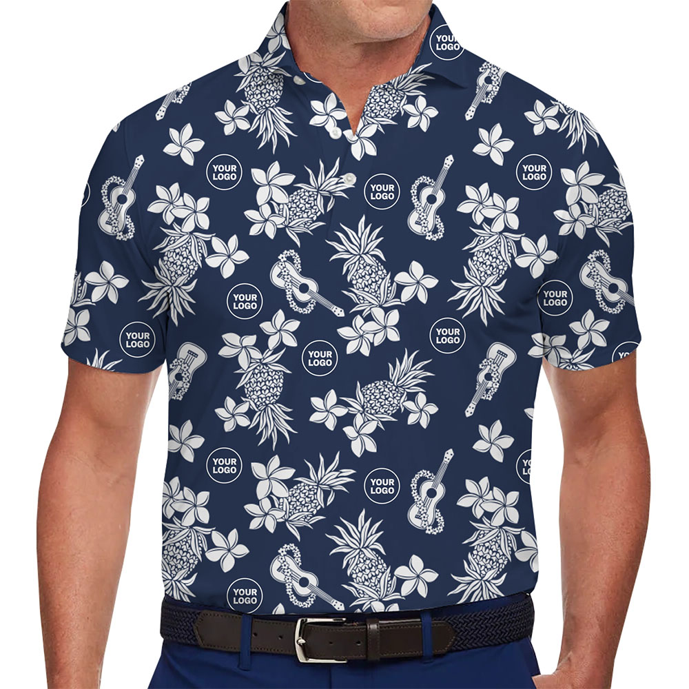 Customize Navy Pineapple Polo Shirt With Business Logo - variant image 1