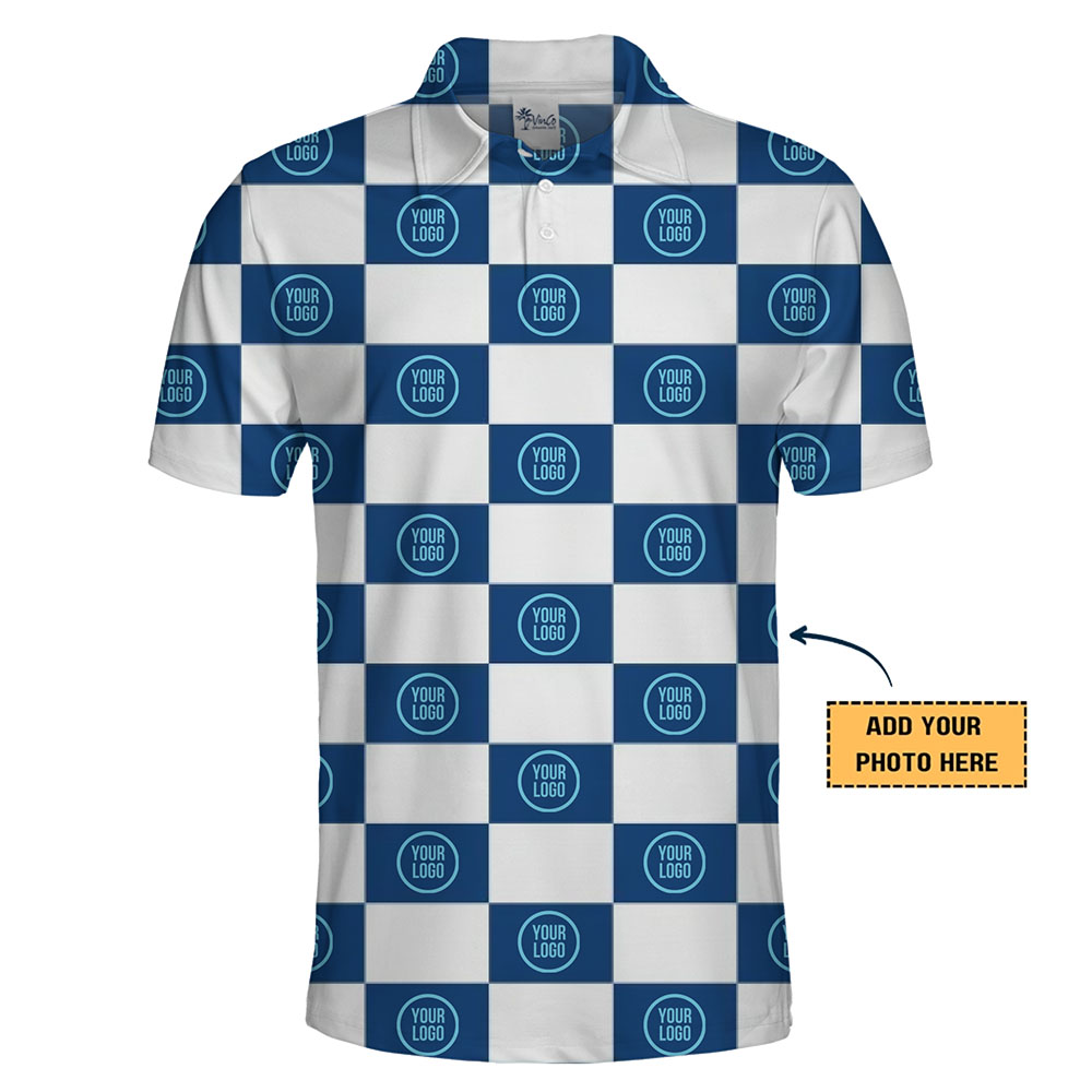[11 Colors] Custom Checkered Golf Polo Shirt With Business Logo