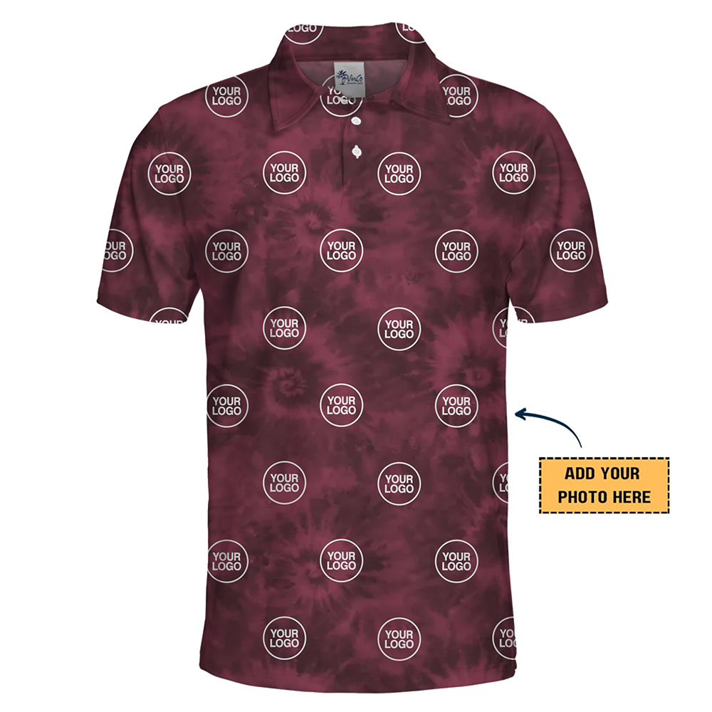 Tie Dye Brand Bloom Collared Polo Shirt With Preview