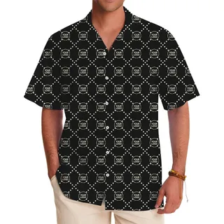 Timeless Custom Logo Matrix Button Hawaiian Shirt