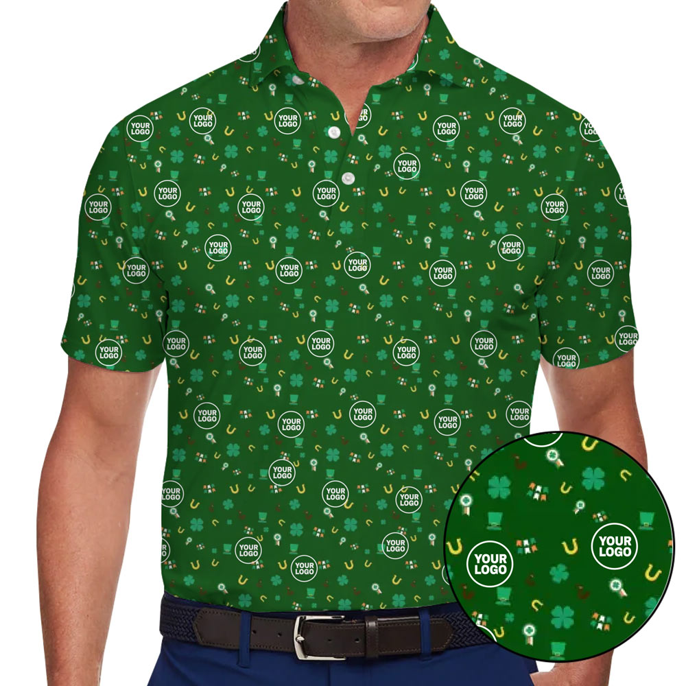 Custom Small Logo St. Patrick's Polo Shirt - variant image 1