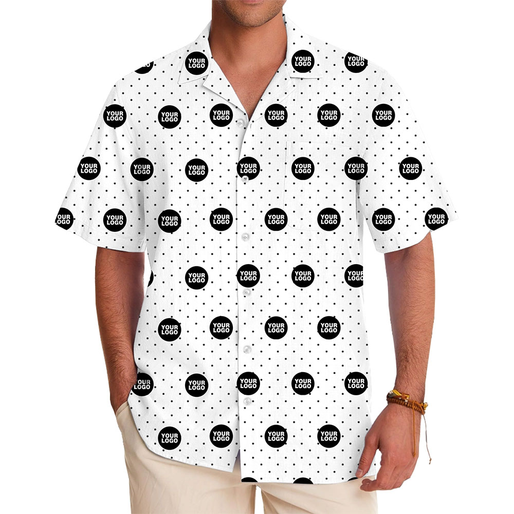 Custom Hawaiian Shirt with Tailor-Made Tropical Elegance and Company Logo - variant image 1