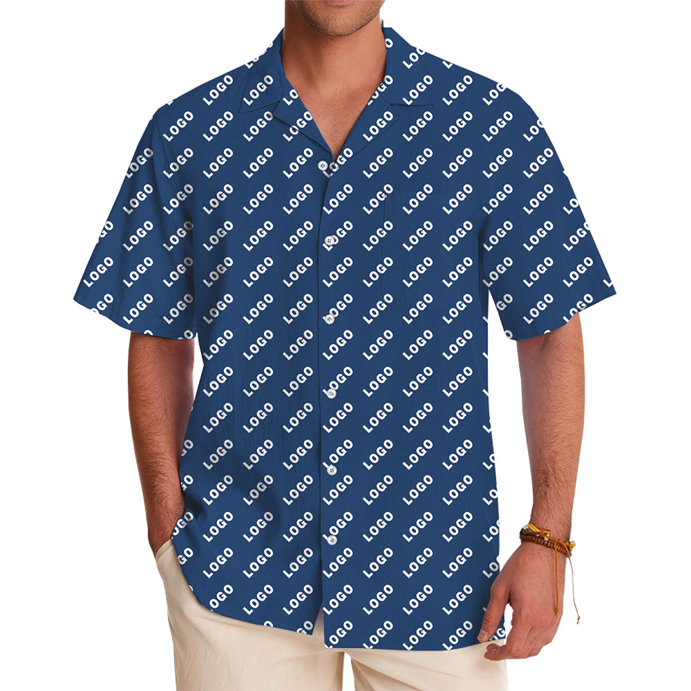 Personalized Logo Print Shirt With Multiple Logos - variant image 1