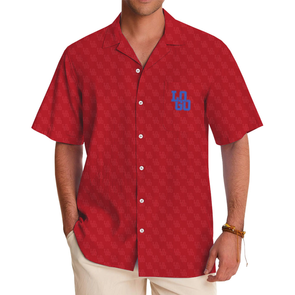 Custom Logo Patterns And Chest Hawaiian Shirt - variant image 1