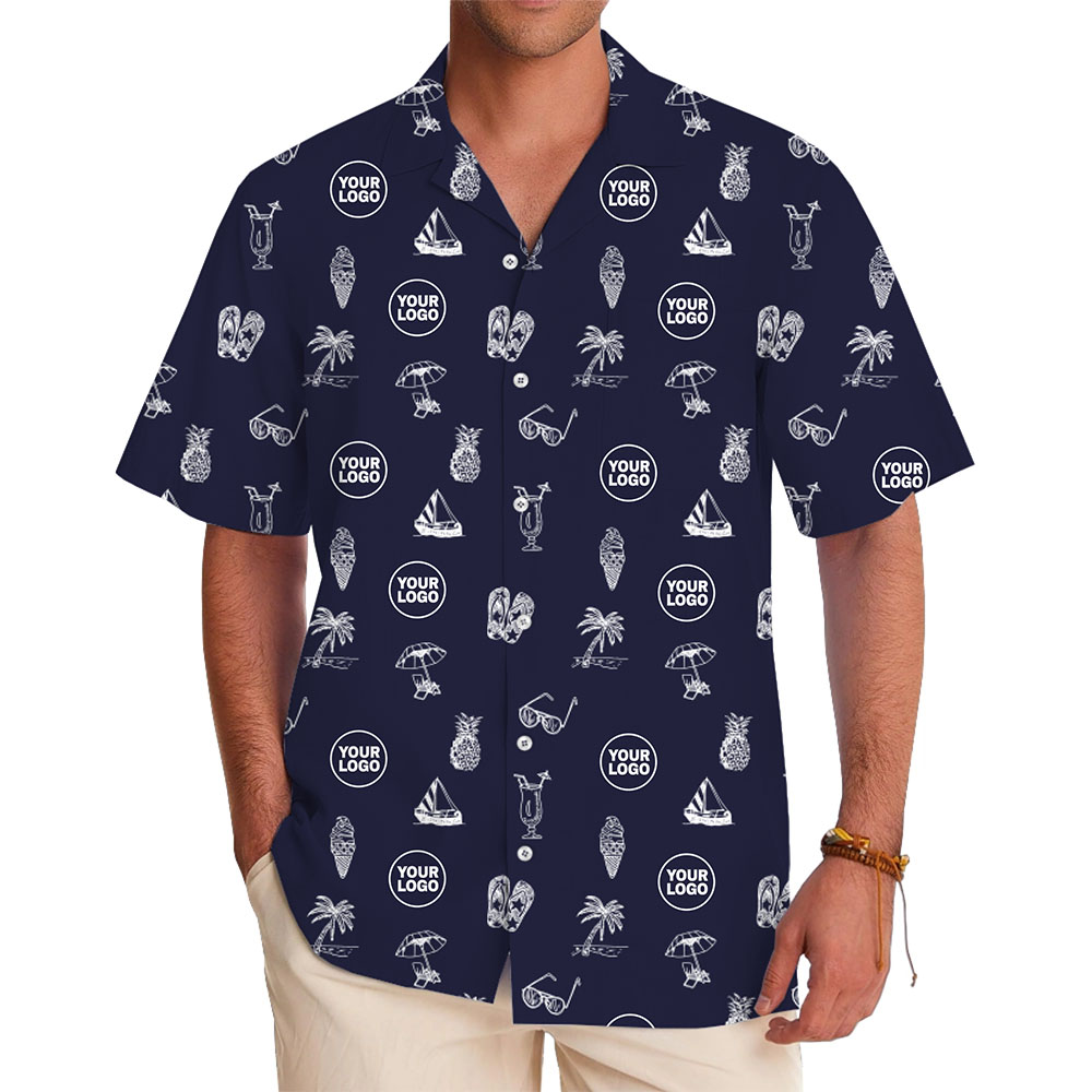 Custom Beach Printed Hawaiian Shirt With Logo And Color - variant image 1