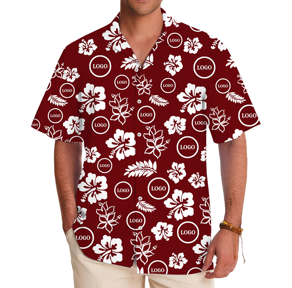 Custom Floral Hawaiian Shirt With Company Logo and Color - variant image 1