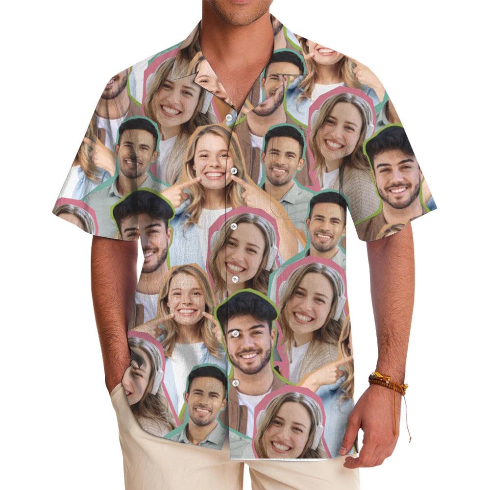 Custom Multiple Faces Hawaiian Shirt With Preview - variant image 1