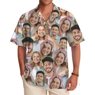 Custom Multiple Faces Hawaiian Shirt With Preview