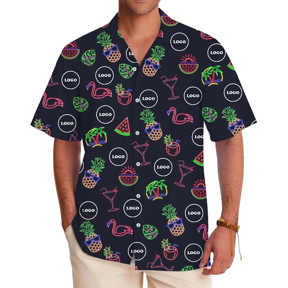 Cocktail Hawaiian Shirt With Custom Logo - variant image 1