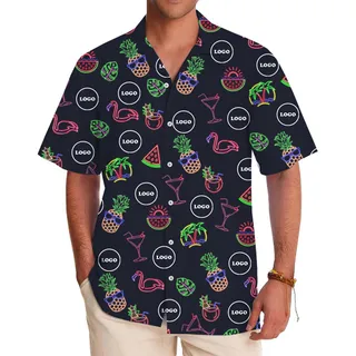 Cocktail Hawaiian Shirt With Custom Logo