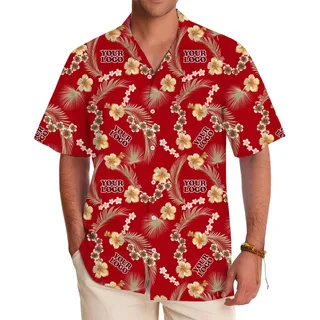 Stunning Custom Logo Lei Hibiscus Hawaiian Shirt With Live Preview