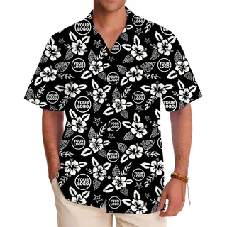 Basic Hibiscus Aloha Shirt With Plus Size And Custom Logo