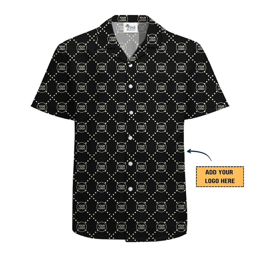 Timeless Custom Logo Matrix Button Hawaiian Shirt