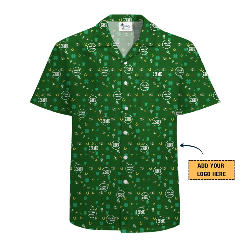 Custom Small Logo St. Patrick's Hawaiian Shirt