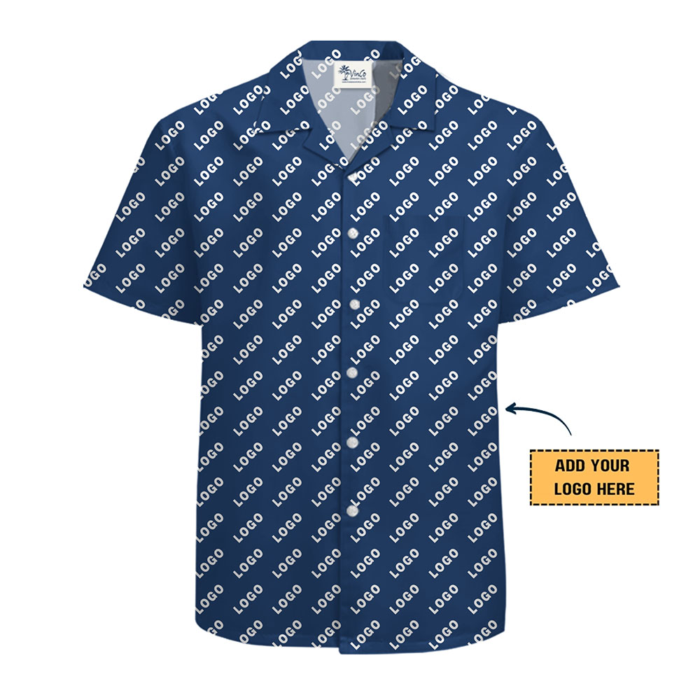 Personalized Logo Print Shirt With Multiple Logos
