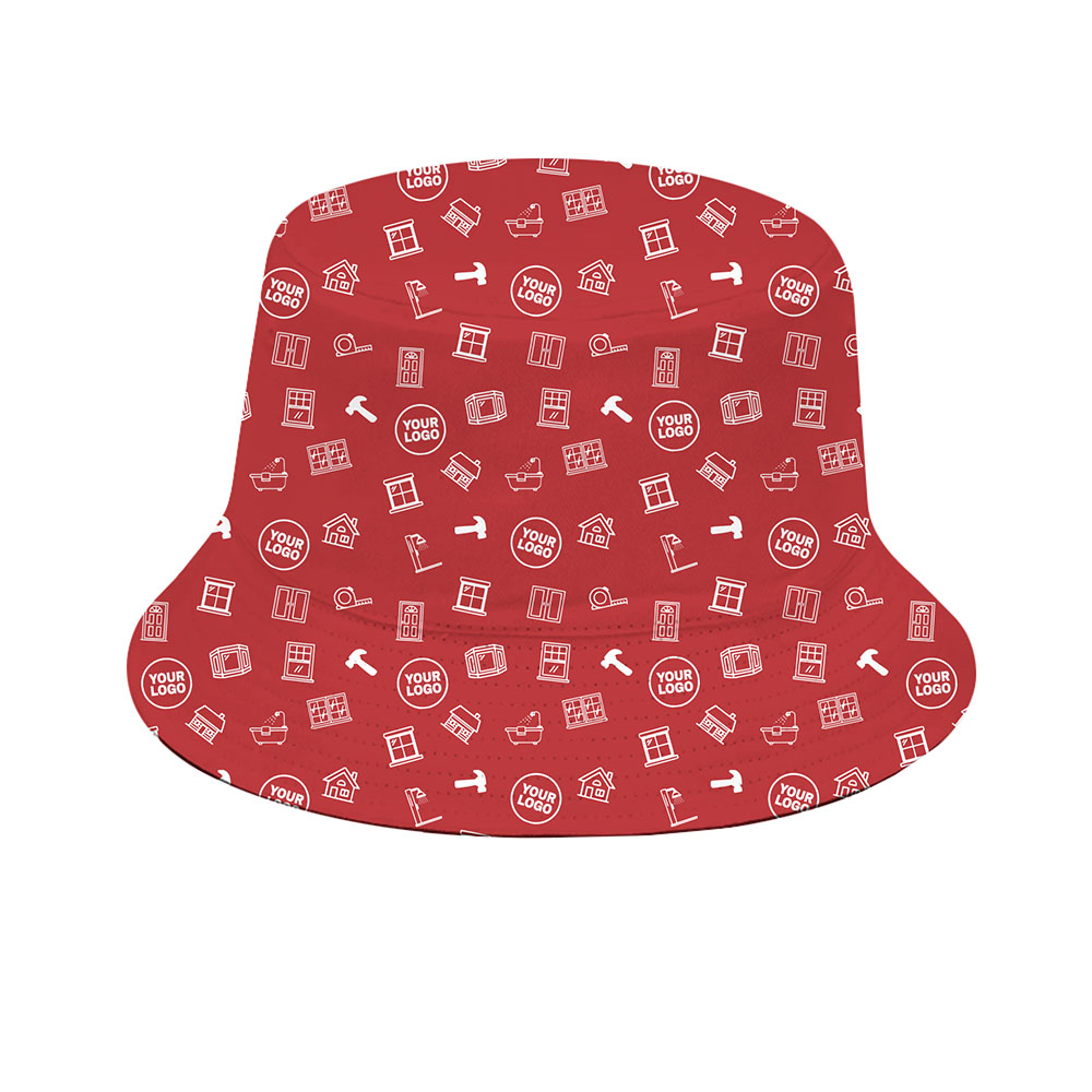 Work Crew Custom Logo Pattern Bucket Hat