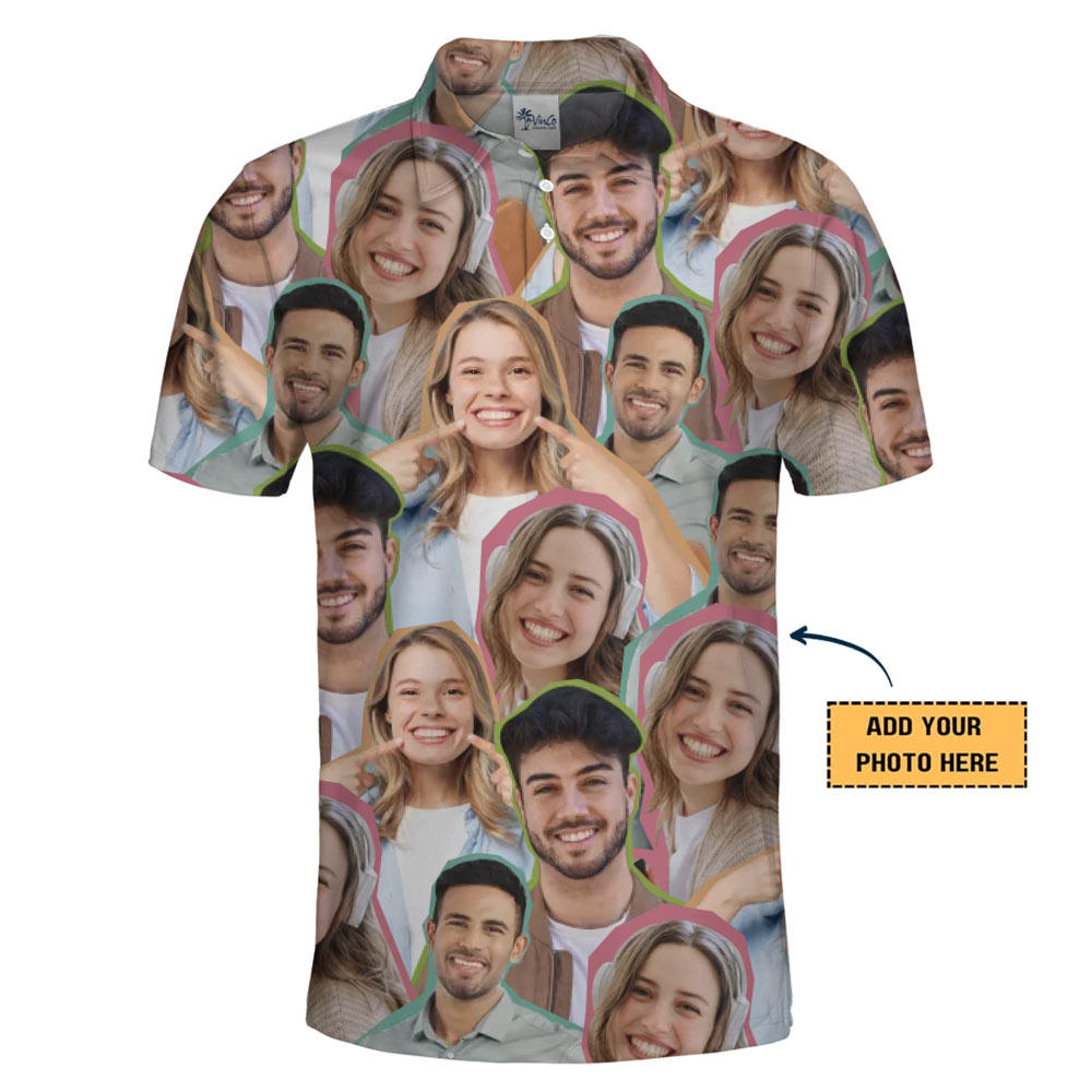 Colorful Customized Collared Polo Shirt With Multiple Faces