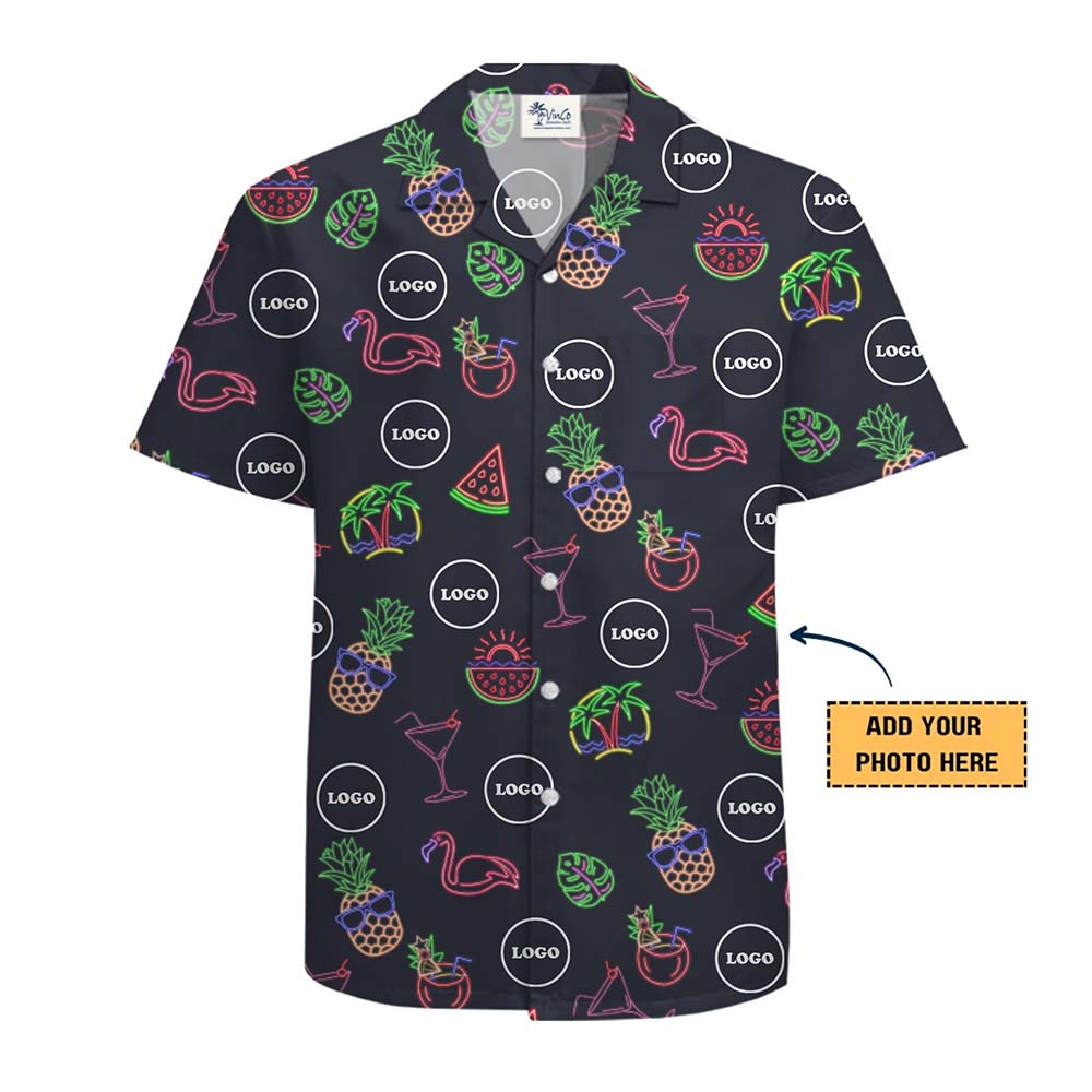 Cocktail Hawaiian Shirt With Custom Logo