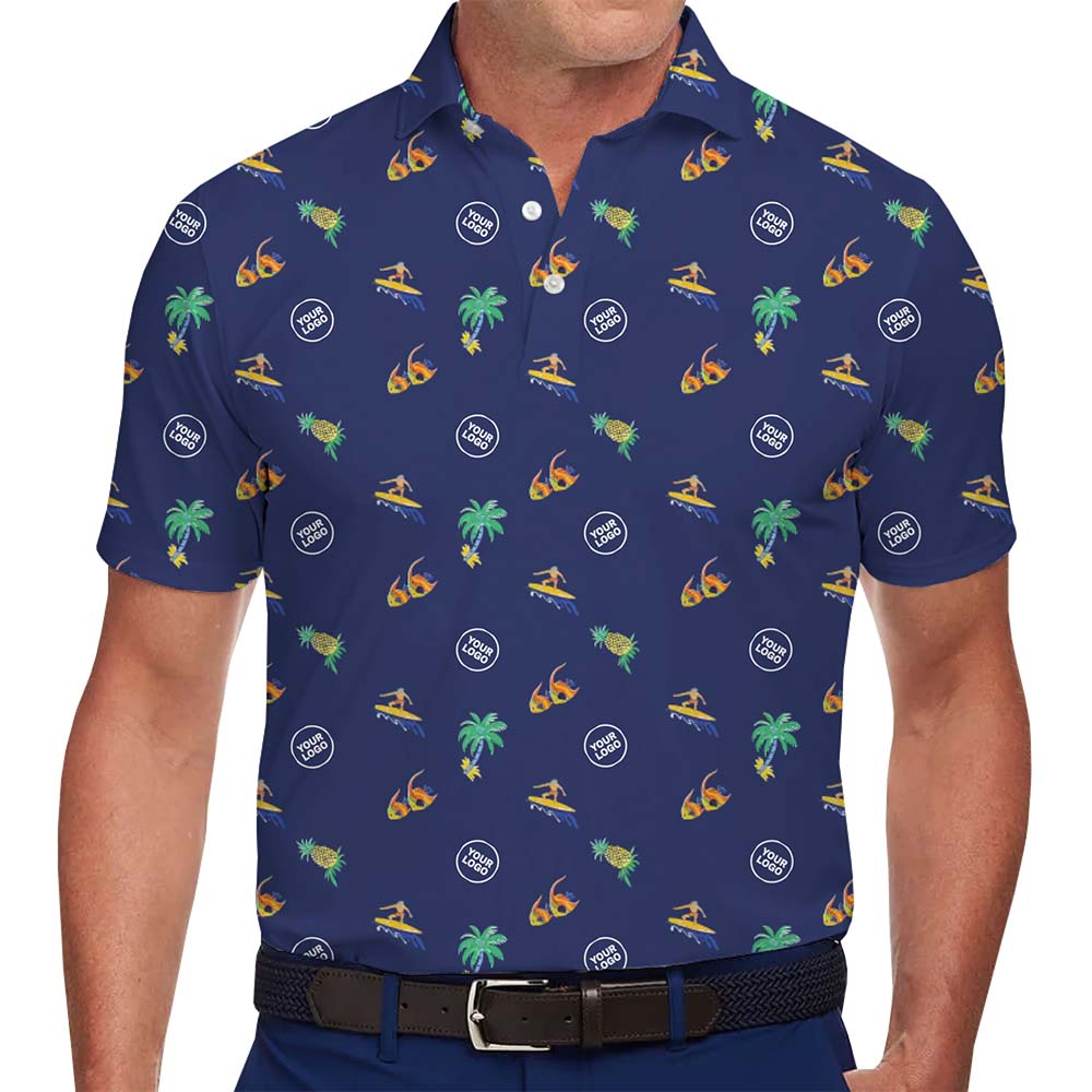 Custom Beach Polo Shirt For Men With Plus Size - variant image 1
