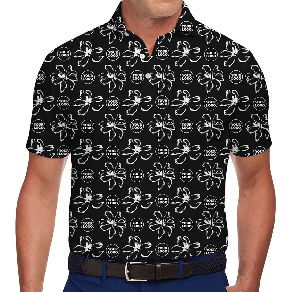 Custom Logo Midnight Bloom Polo Shirt - variant image 1