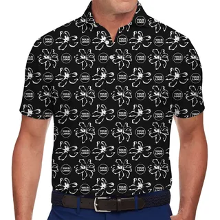 Custom Logo Midnight Bloom Polo Shirt