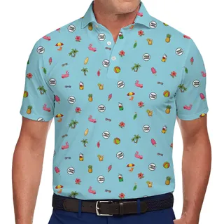 Custom Logo Summer Vibes Polo Shirt