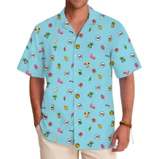 Custom Logo Summer Paradise Hawaiian Shirt