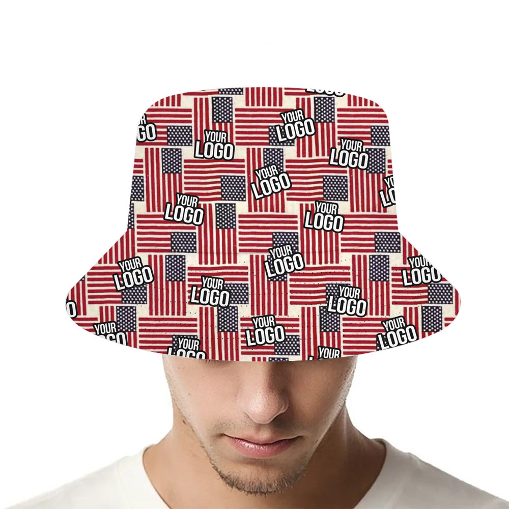 American Flags Logo Print Bucket Hat - variant image 1