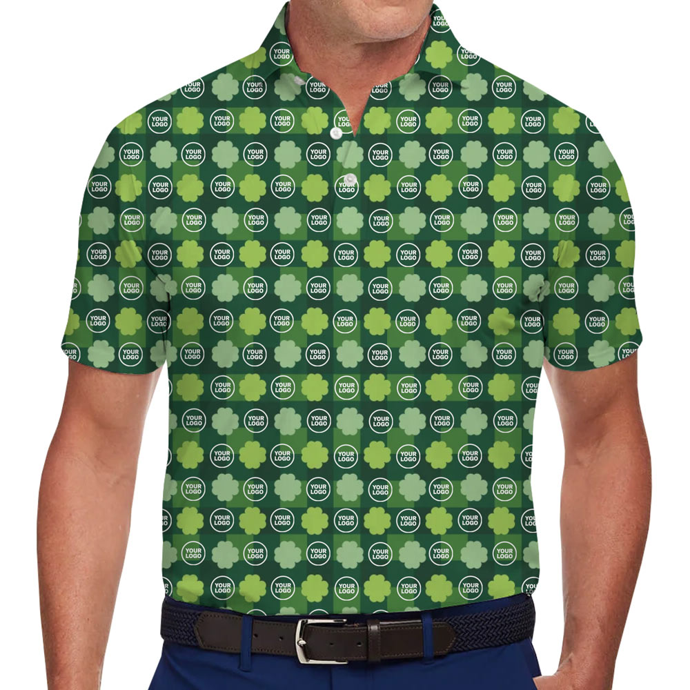 [Live Preview] Lucky Leprechaun Custom Logo St. Patrick Polo Shirt - variant image 1