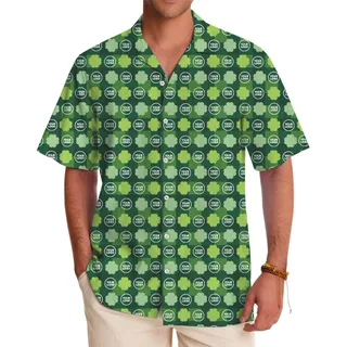 [Live Preview] St. Patrick Lucky Leprechaun Hawaiian Shirt Custom Logo