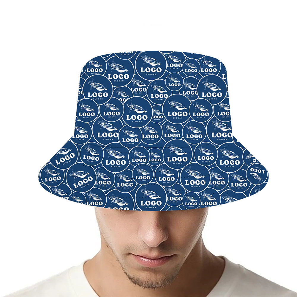 Repeated Custom Logo Bucket Hat - variant image 1