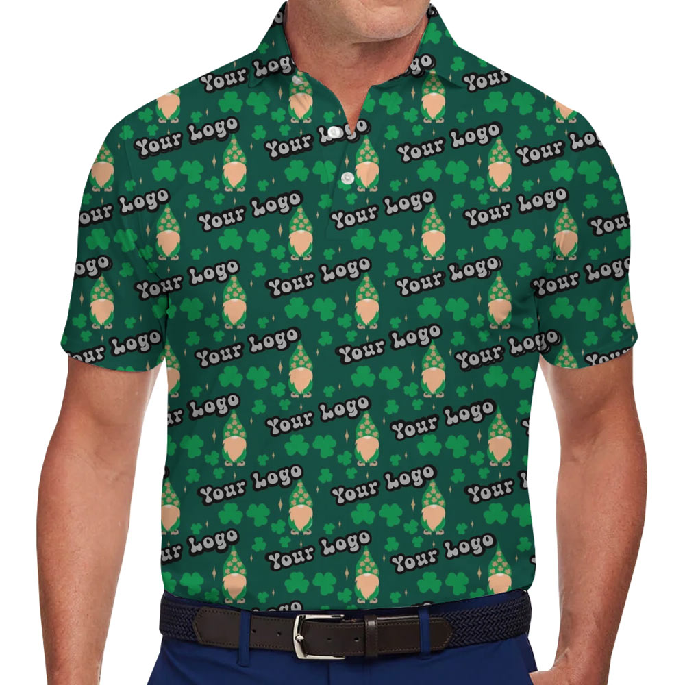 [Live Preview] Custom Logo Polo Shirt St. Patrick’s Day Leprechaun - variant image 1