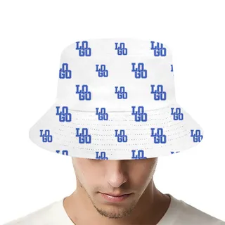 Minimal Print Custom Logo Bucket Hat