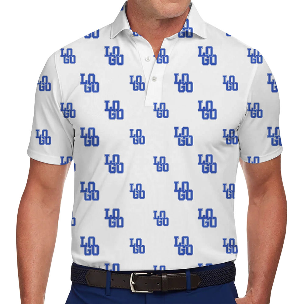 Custom Logo All‑Over Print Golf Collared Shirt - variant image 1