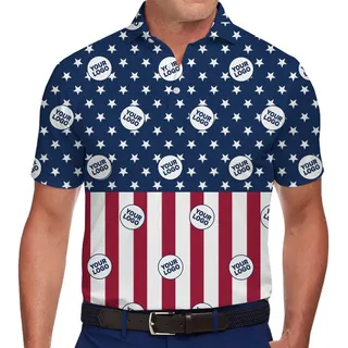 Patriotic Brand Collared Polo Shirt With Custom Logo