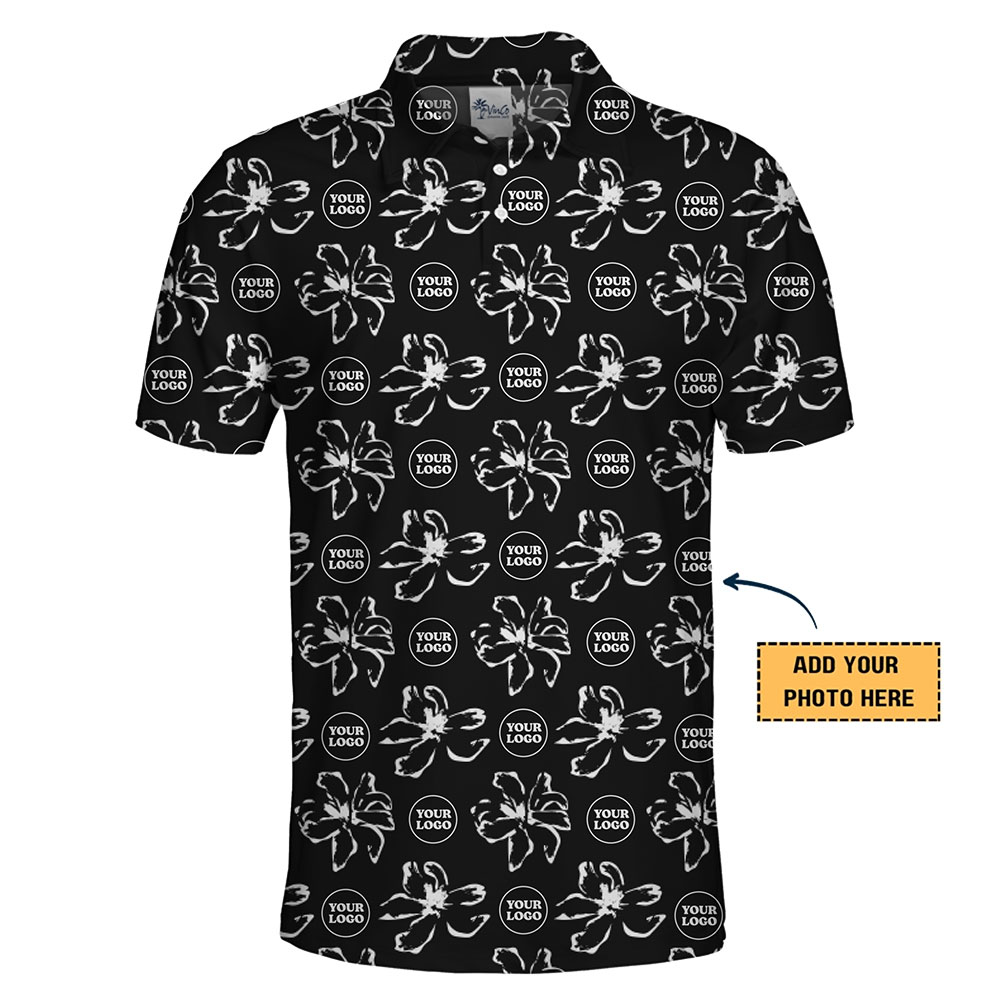 Custom Logo Midnight Bloom Polo Shirt